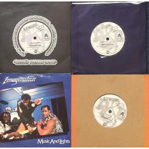 3725 - A collection of four vinyl singles, by 'Imagination'. To include 'Just An Illusion', 'Body Talk', 'F... 