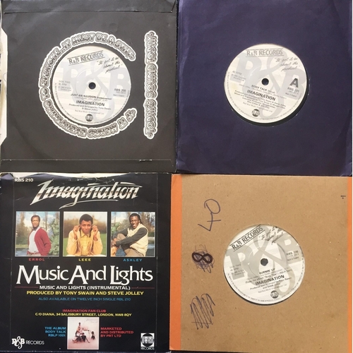 3725 - A collection of four vinyl singles, by 'Imagination'. To include 'Just An Illusion', 'Body Talk', 'F... 