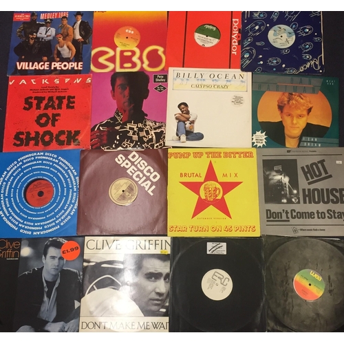 3737 - A collection of sixteen pop & funk vinyl 12