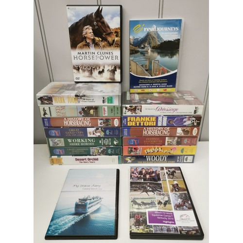 3740 - A collection of four DVD's & seventeen horse-racing videos.