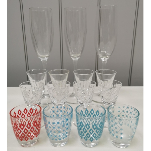 201 - A selection of fifty-eight items of mixed glassware. To include crystal & branded examples.