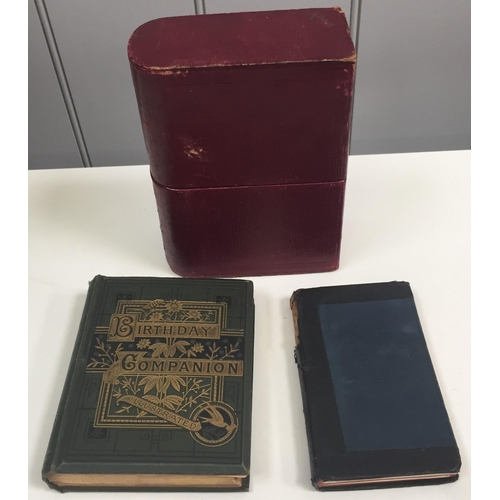 236 - A 'Birthday Companion' together with a copy of 'Prayers of St Gertrude', both stored in a vintage ph... 