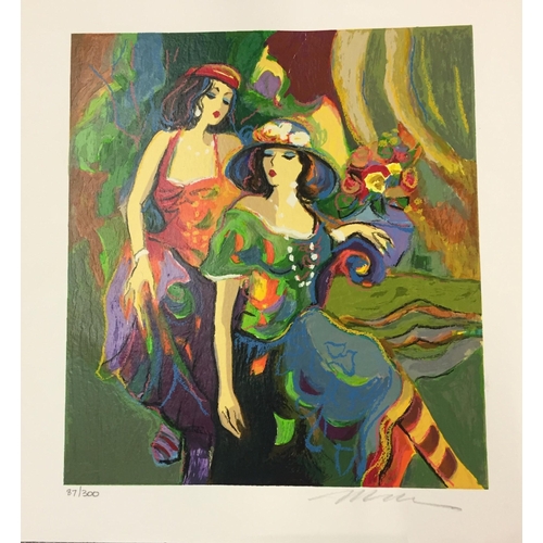 313 - An unframed, limited edition  serigraph on paper, entitled 'Sweet Time', by Isaac Maimon. Complete w... 