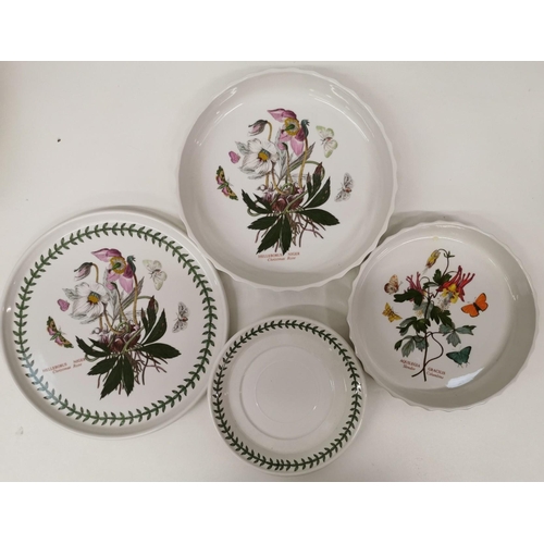 514 - A collection of thirty pieces of Portmeirion tableware. To include plates, flan dishes, cake slice, ... 