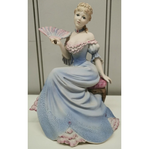 534 - A 'Coalport - Chelsea Reception' figurine, from the Age of Elegance range. Height 17cm.