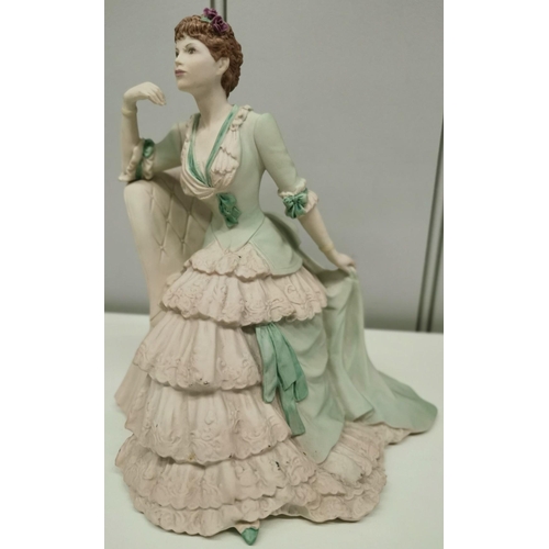 537 - A 'Coalport - Victoria Gardens' figurine, from the Age of Elegance range. Height 18cm.