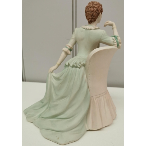 537 - A 'Coalport - Victoria Gardens' figurine, from the Age of Elegance range. Height 18cm.