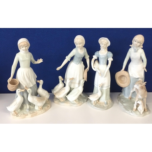 616A - A collection of four Lladro-style figurines, by Marks & Spencer.