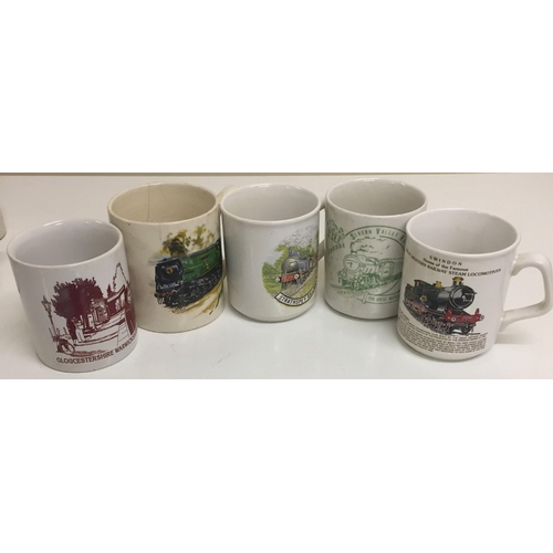 667 - A large quantity of approximately seventy-five vintage railway mugs, in varying condition. To includ... 