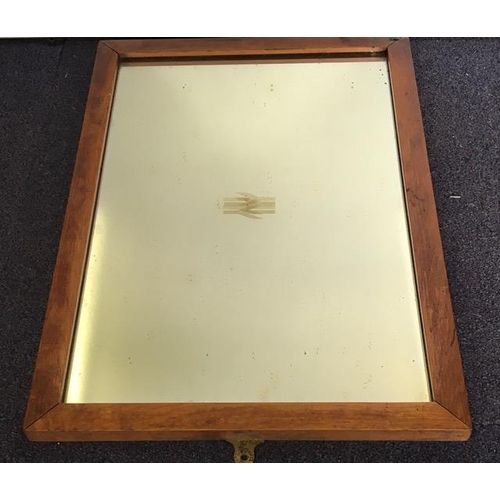 687 - A rare, vintage British Rail branded mirror (35cm x 50cm), together with a G.W.R. Railway Service ba... 