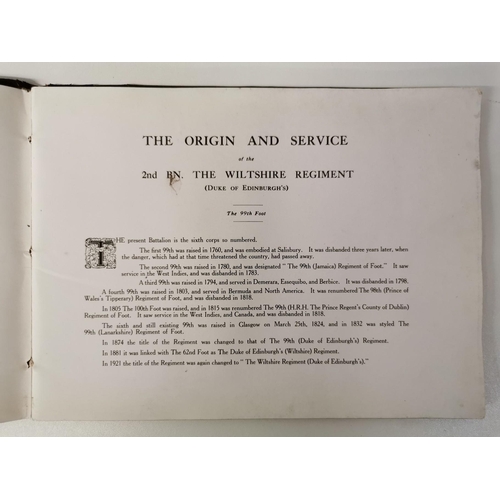 61 - A centenary book of 2nd Battalion The Wiltshire Regiment, printed in 1924.