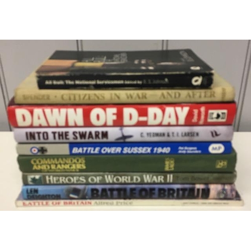 77 - A collection of nine allied WWII reference/historical books.