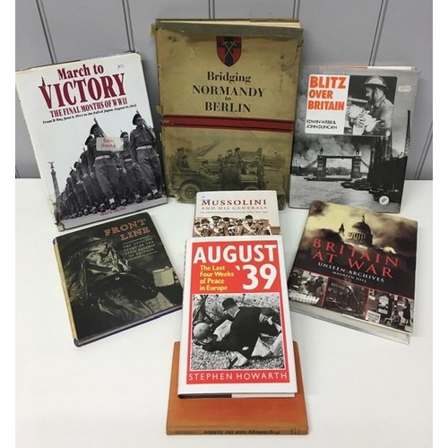 78 - A collection of eight books, detailing allied accounts of significant WWII events.