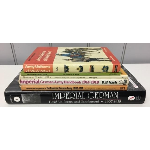 84 - A collection of six Imperial Germany reference books, primarily detailing uniform & weaponry.