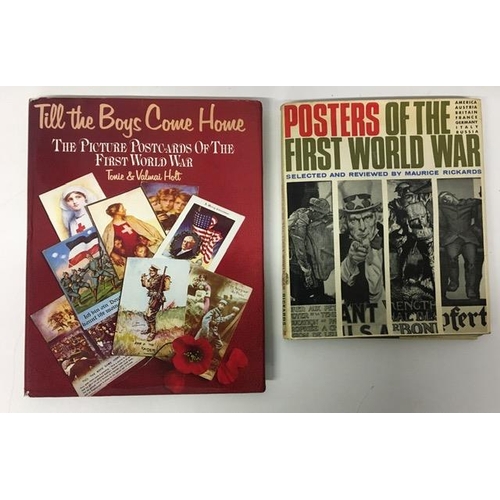 85 - Two reference books detailing posters & postcards of WWI. To Include 'Till the Boys Come Home', by T... 