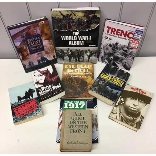 86 - A collection of ten WWI battle accounts & reference books.