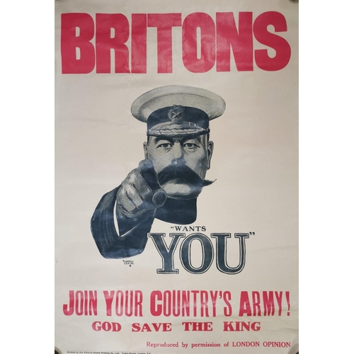 104 - An unframed, reproduction 'Join Your Country's Army!' recruitment poster. Dimensions 75cm x 50cm.