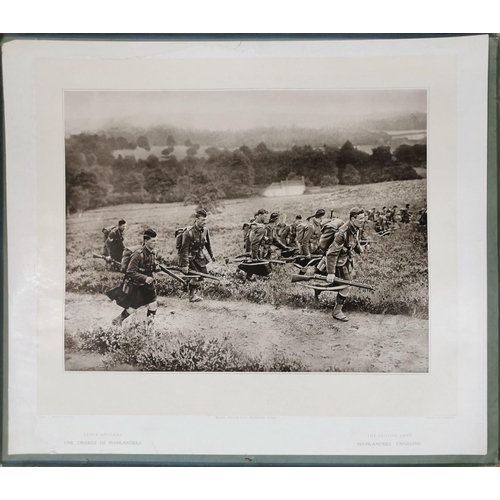 106 - A collection of thirteen post-WWI black & white prints of infamous wartime scenes, together with an ... 