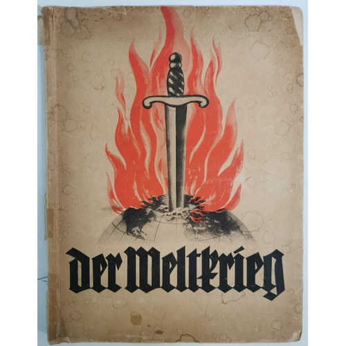 111 - A German WWI cigarette photo album, entitled 'Der Weltkrieg' (The World War). Produced in the late 1... 