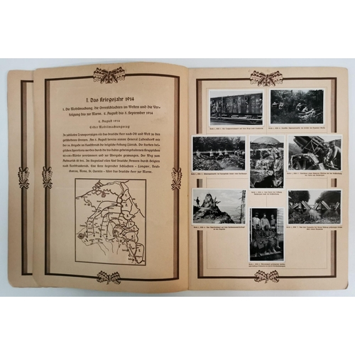 111 - A German WWI cigarette photo album, entitled 'Der Weltkrieg' (The World War). Produced in the late 1... 