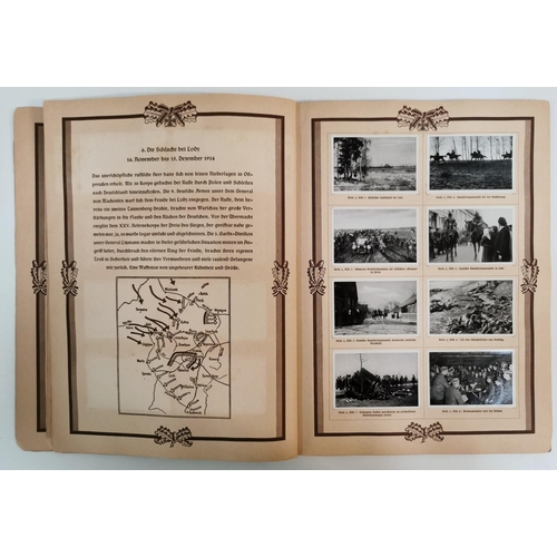 111 - A German WWI cigarette photo album, entitled 'Der Weltkrieg' (The World War). Produced in the late 1... 