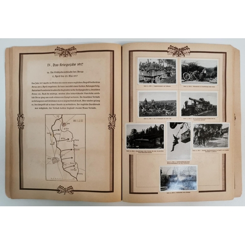 111 - A German WWI cigarette photo album, entitled 'Der Weltkrieg' (The World War). Produced in the late 1... 