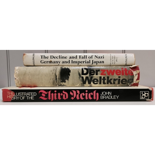 114 - A collection of three WWII reference books. Titles include 'The Decline and Fall of Nazi Germany and... 