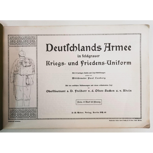 121 - A German language, army uniform reference book 'Deutschlands Armee in fieldgrauer kriegs - und fried... 