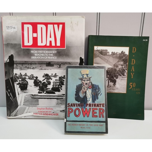 125 - A trio of WWII-related books. To include 'D-Day', by Stephen Badsey, 'D-Day 50 Years On' & 'Saving P... 