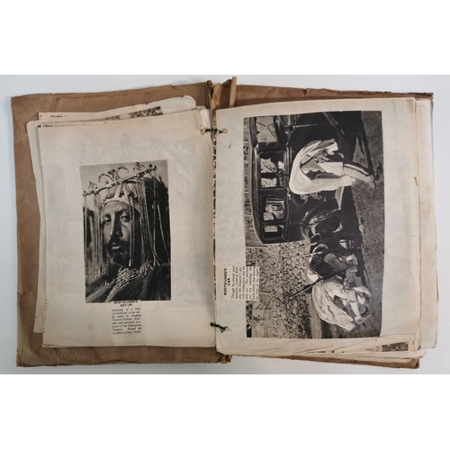 130 - A mid 1930's scrapbook, dedicated to pictures & newspaper cuttings related to the Italian invasion o... 