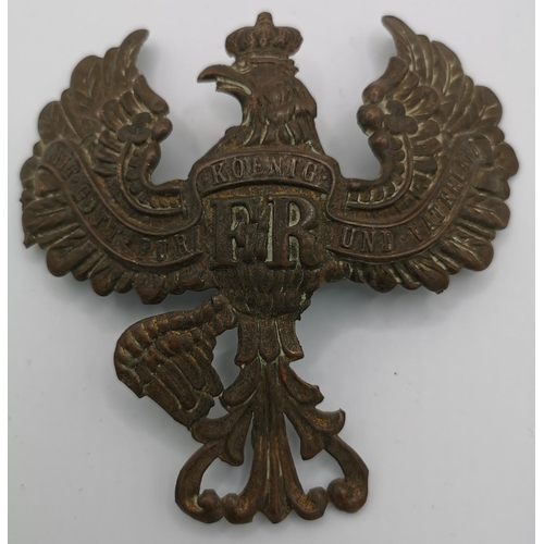 198 - A pair of Prussian Pickelhaube Helmet Plates.