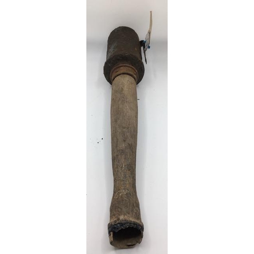 229 - A German WWI Stick Grenade, together with another handle only.