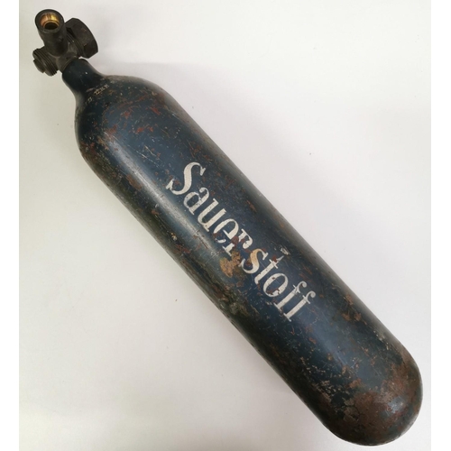 238 - A WWII Luftwaffe Oxygen bottle. Various markings including 14.4.39 date.