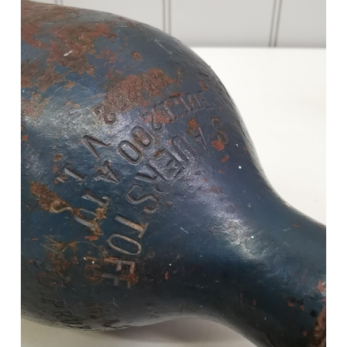 238 - A WWII Luftwaffe Oxygen bottle. Various markings including 14.4.39 date.