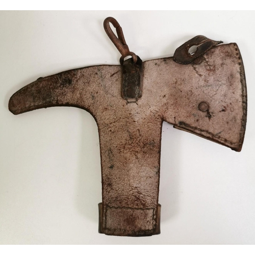 239 - A WWI German Pioneer Axe, with sheath. Length 38cm.