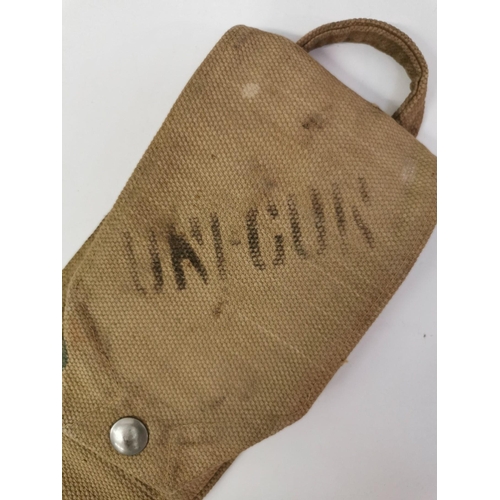 257 - A military 'Uni-Gun' canvas carry-case, for a grease gun.