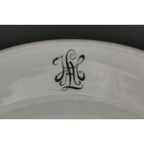 265 - A WWII German dinner plate, from the SS bodyguard unit of Adolf Hitler. Monogrammed 'LAH' & maker's ... 