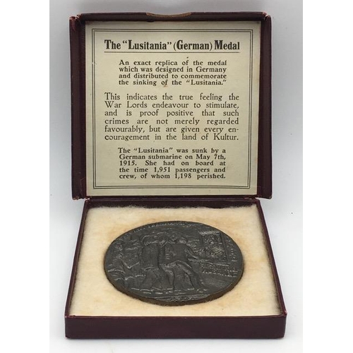 297 - A British produced propaganda replica medal. The original being designed in Germany to commemorate t... 