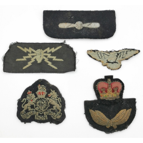 309 - A selection of five RAF cloth patches.