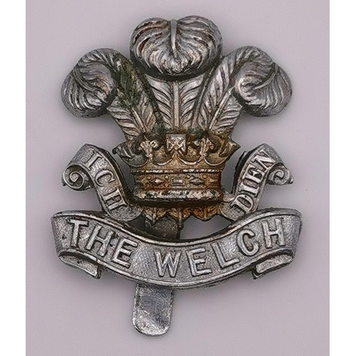 318 - Two British Army cap badges. The Welch Regiment & The Kings Shropshire Light Infantry.