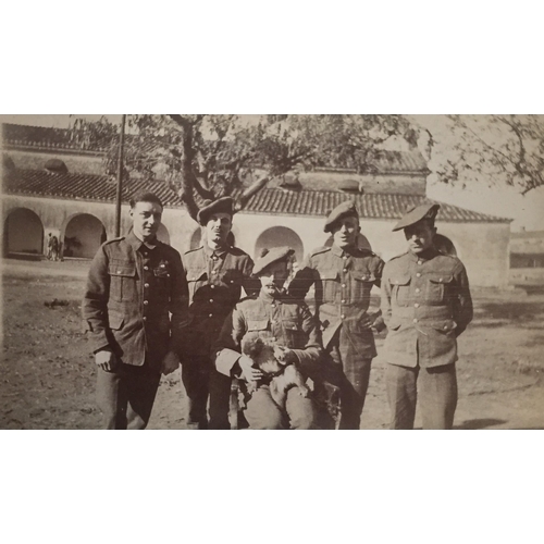 362 - A small collection of WWI wartime & family photographs, with frame & album.