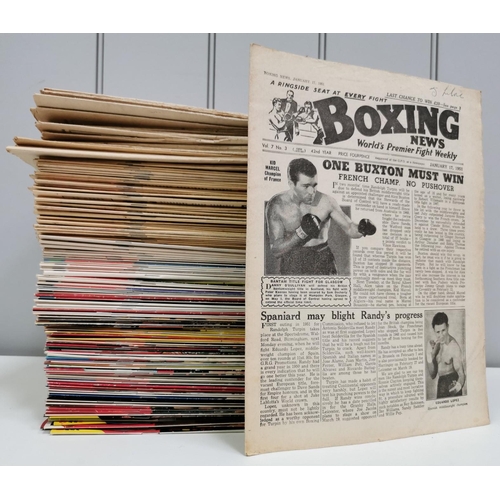 431 - A large collection of approximately two hundred & twenty-two editions of 'Boxing News' magazine, dat... 