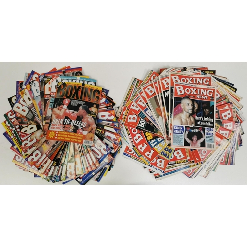 431 - A large collection of approximately two hundred & twenty-two editions of 'Boxing News' magazine, dat... 