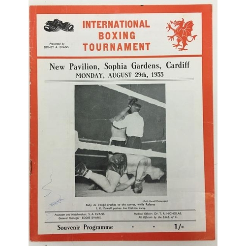 439 - A collection of five boxing tournament & tribute dinner programmes, dated between 1947 & 1998.