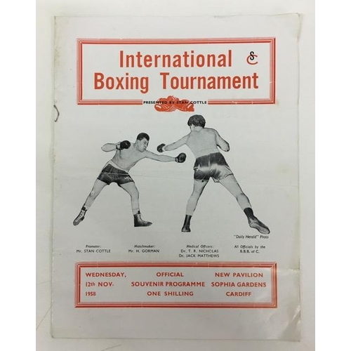 439 - A collection of five boxing tournament & tribute dinner programmes, dated between 1947 & 1998.