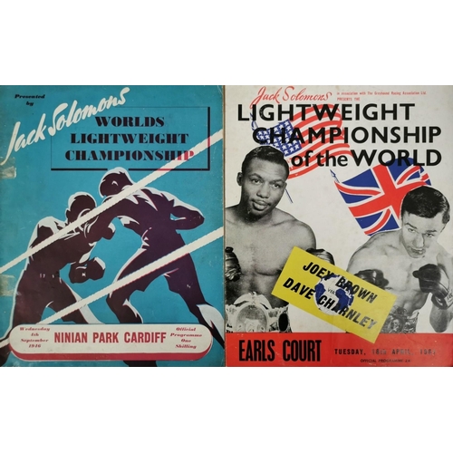 441 - A collection of twelve boxing programmes. Each promoted by Jack Solomon & dated between September 19... 