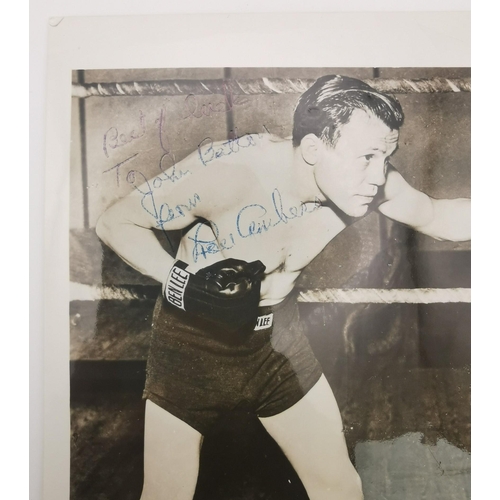 448 - A signed photograph of the boxer, Lou Ambers (USA 1913-1995). Lou Ambers was a professional World Li... 