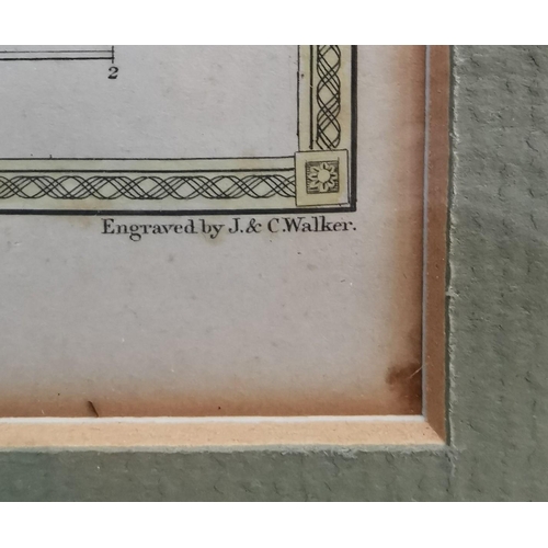 136 - A framed, antique map of Bodmin, Launceston, Liskeard & Helstone, by R Creighton. Framed dimensions ... 