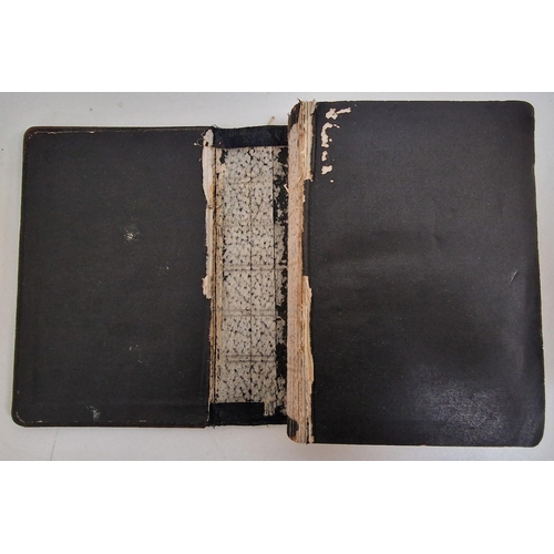 140 - A vintage Bible, bound with a wooden front page. Dimensions (cm) H14, W10, D4.