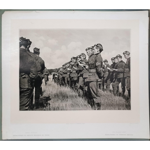 106 - A collection of thirteen post-WWI black & white prints of infamous wartime scenes, together with an ... 